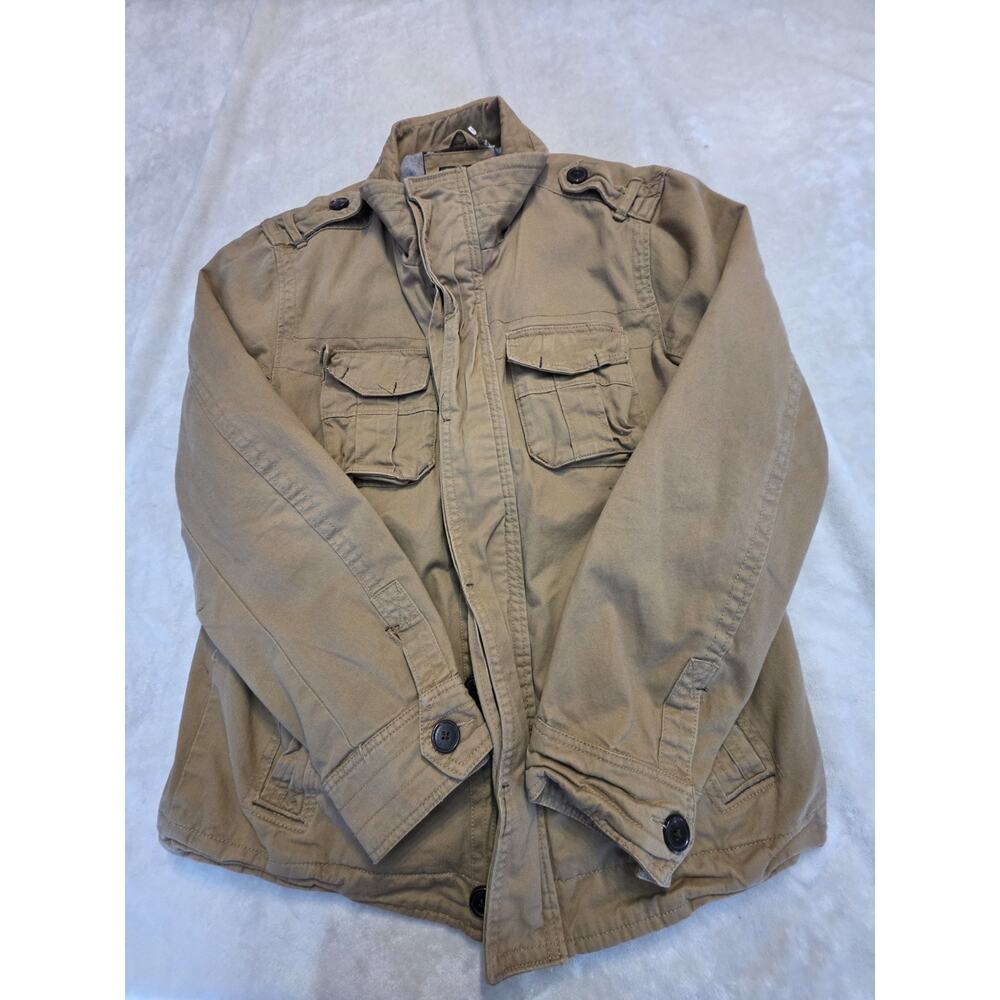 English Laundry Flannel Lined Men's Size Large Beige Barn Style Jacket